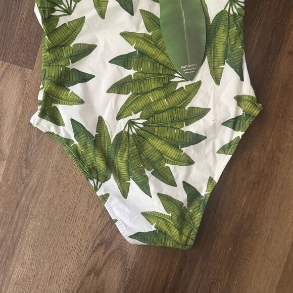 Farm Rio Off-White Palm Fan One Piece Swimsuit - Picture 7 of 9